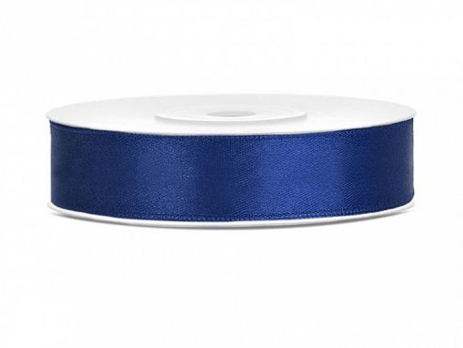 Picture of SATIN RIBBON NAVY BLUE 12MM PER METRE